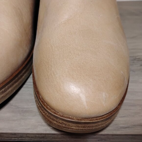 Lucky Brand Women Quimlee Brown Leather Zip Chunky Ankle Boots sz 12 - Picture 6 of 10